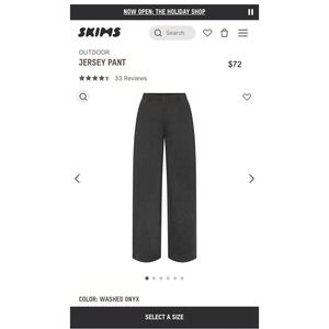 Skims Jersey Pant Washed Onyx